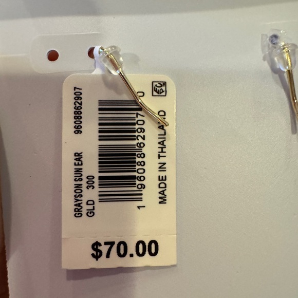 Kendra Scott Grayson Gold and Green Earrings - Picture 5 of 5